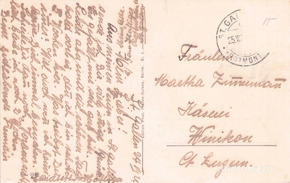 Cartes postales: St. Gallen // 1921 Freudenberg – D'occasion à Basel par intermezzo12 1