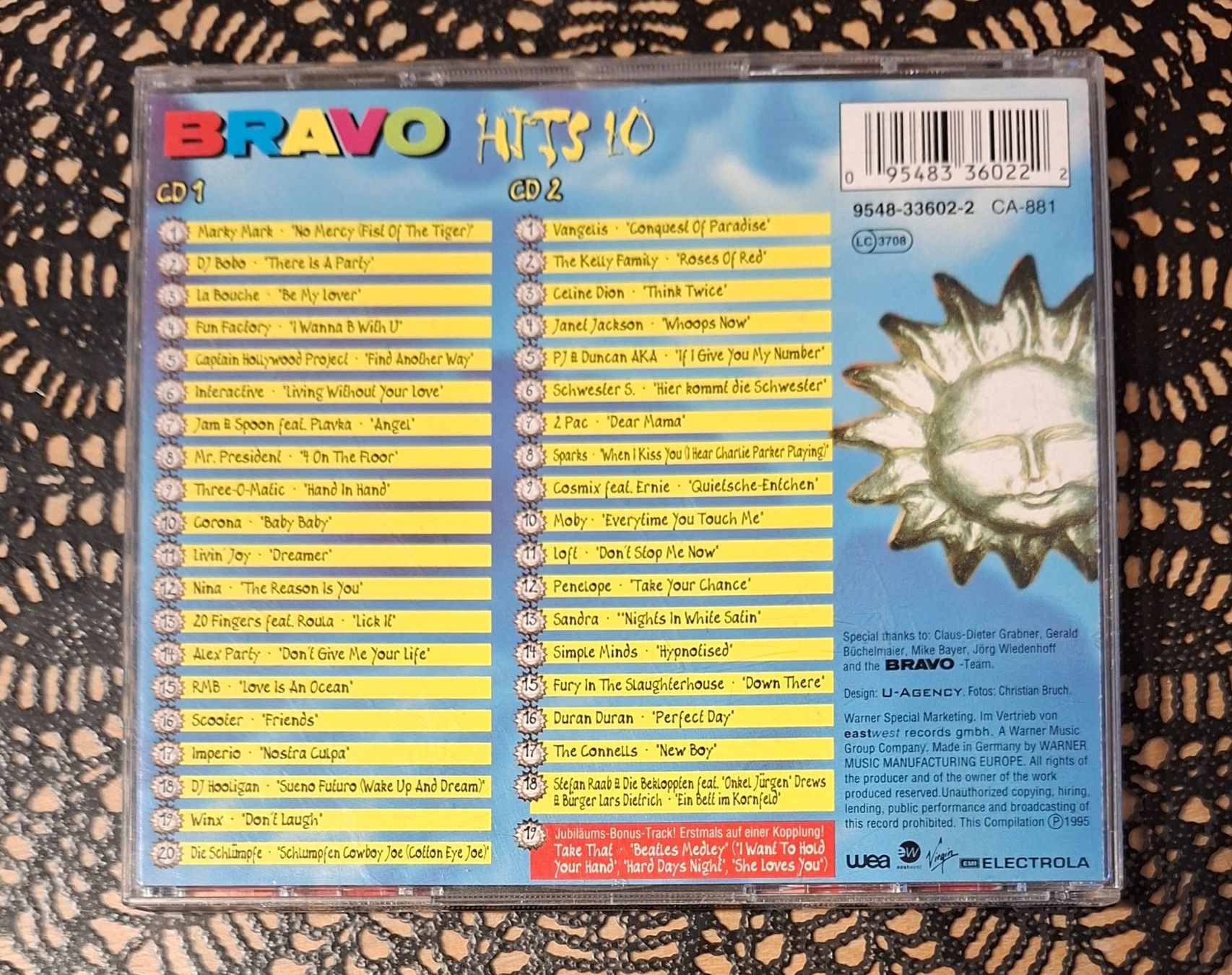 CD: Bravo Hits 10, Doppel CD, 1995, 2CD Hit Compilation, Sampler – Usato da Amriswil venduto da Celini3 1