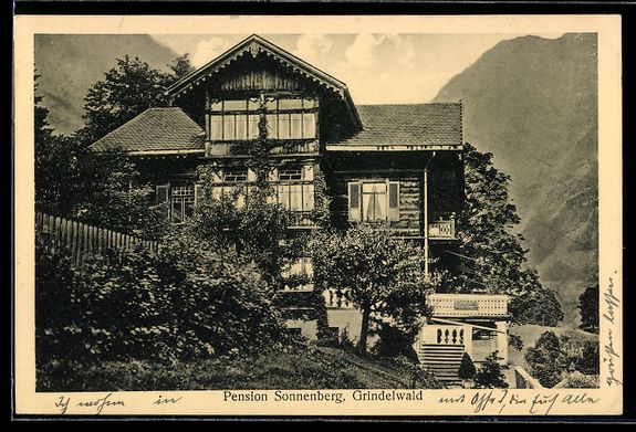Ansichtskarten: AK Grindelwald, Hotel-Pension Sonnenberg – Gebraucht aus Berlin von bartko-reher