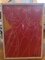 Tableau design contemporain  Art minimaliste  52 x 70 cm