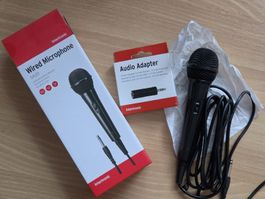 Intertronic Wired Microphone with Adapter New