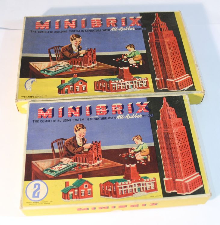Vintage Minibrix 2 Gummi Bauklötze OVP Franz Carl Weber (Gebraucht) in ...