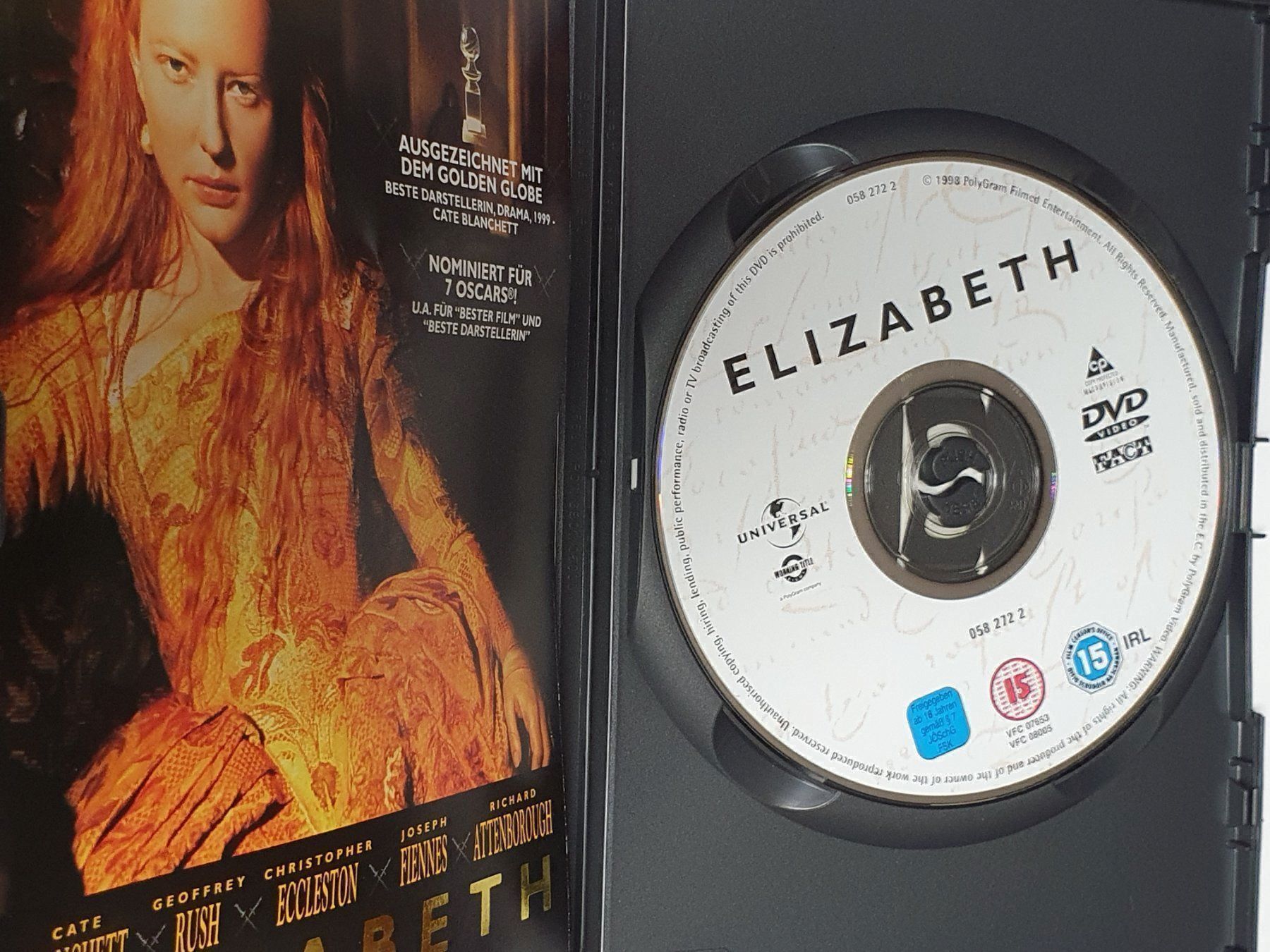 Tutti i DVDs: Elizabeth DVD – Usato da Oberdorf BL venduto da BaldenEagle 1
