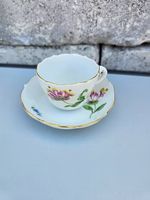 Original Meissen Porzellan Kaffeeset - Untertasse & Goldrand
