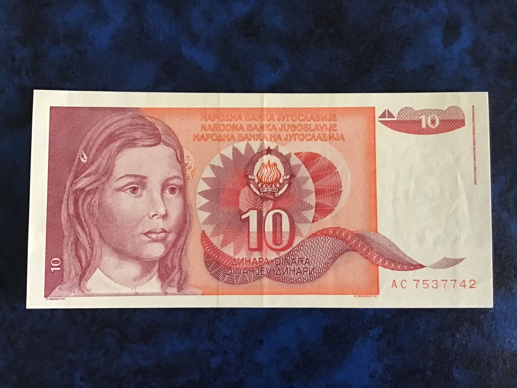 Banconote: Jugoslawien 10 Dinar 1990 – Usato da Urtenen-Schönbühl venduto da absolut08
