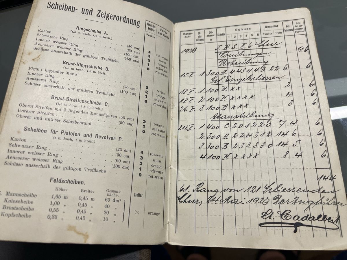Libri: Dienst-und Schiessbüchlein- Einträge ab 1922 – Usato da Romanshorn venduto da Apfelschuss 3