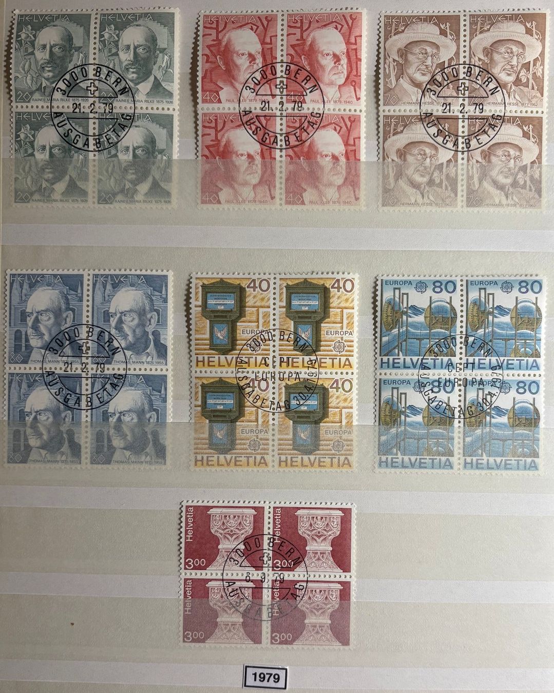 Tutti i francobolli: Timbres suisses 1979 Par 4 – Usato da Lausanne venduto da Cabessa 1