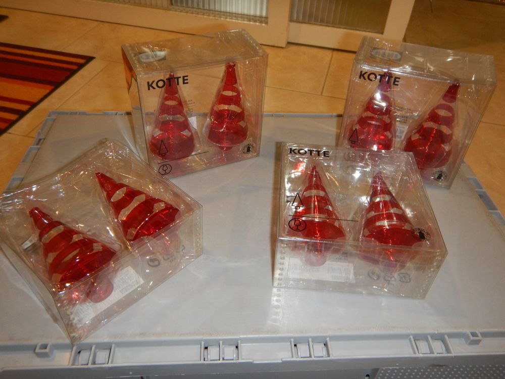 Weihnachtsanhänger Ikea Tannenbaum rot / transparent 8 Stk. Kaufen