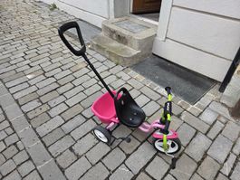 Puky Dreirad mit Schiebestange pink 