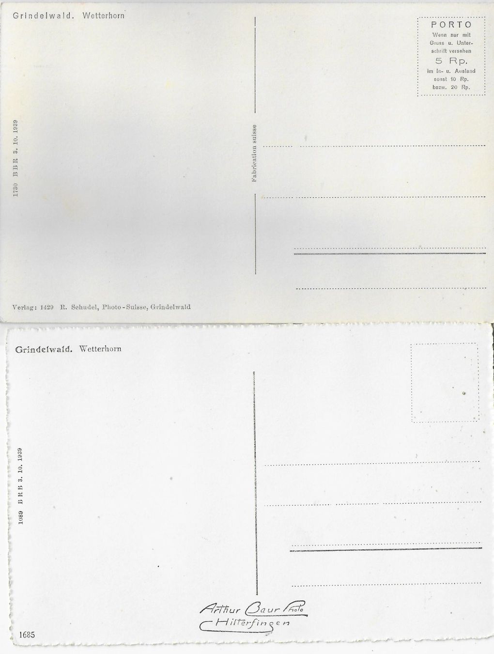 Cartoline postali: 2 AK Grindelwald - Winter und Sommer – Usato da Ettingen venduto da Kartenplanet 1