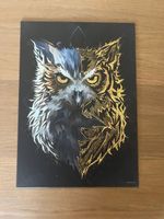 Displate Hibou Géométrique Matte — Taille M