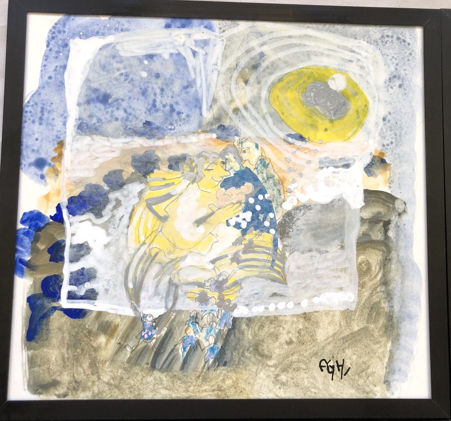 Gemälde: 6x Originale - Gouachierte Aquarelle über Bleistift – Gebraucht aus Schaffhausen von durruti 1