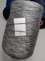Reine Seide Hasegawa zum Stricken Weben 510g grau lurex