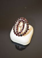 GRANATEN SILBER RING GR. 18 & 19