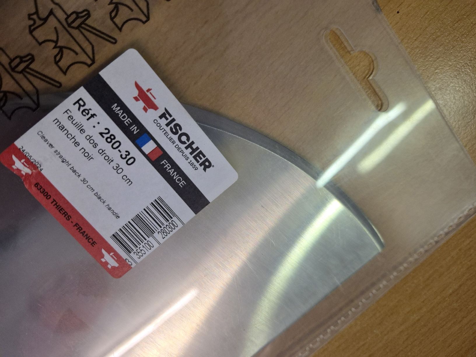 Coltelli da cucina: Fischer Bargoin Hackmesser  schwarzem Griff neu – Nuovo e nell'imballaggio originale da Grossdietwil venduto da hufi10 7