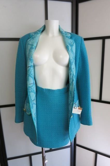 Giacche: elegante türkise Tweedjacke – Usato da Zürich venduto da ANU-AnimalsNeedUs 4