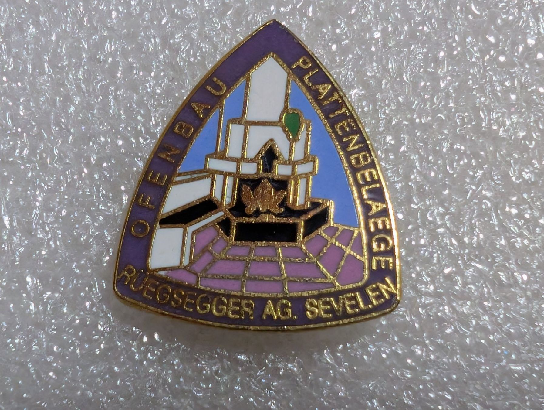 Plaquettes & Badges: Ansteckpin 246: Ofenbau Rüegsegger – D'occasion à Oppligen par Pin-Fall-Shop
