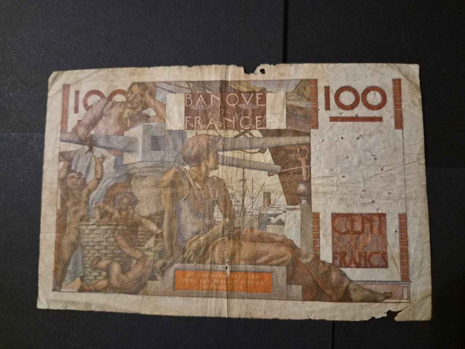 Banconote: France 1948 100 francs P128b – Usato da Versoix venduto da rucio 1