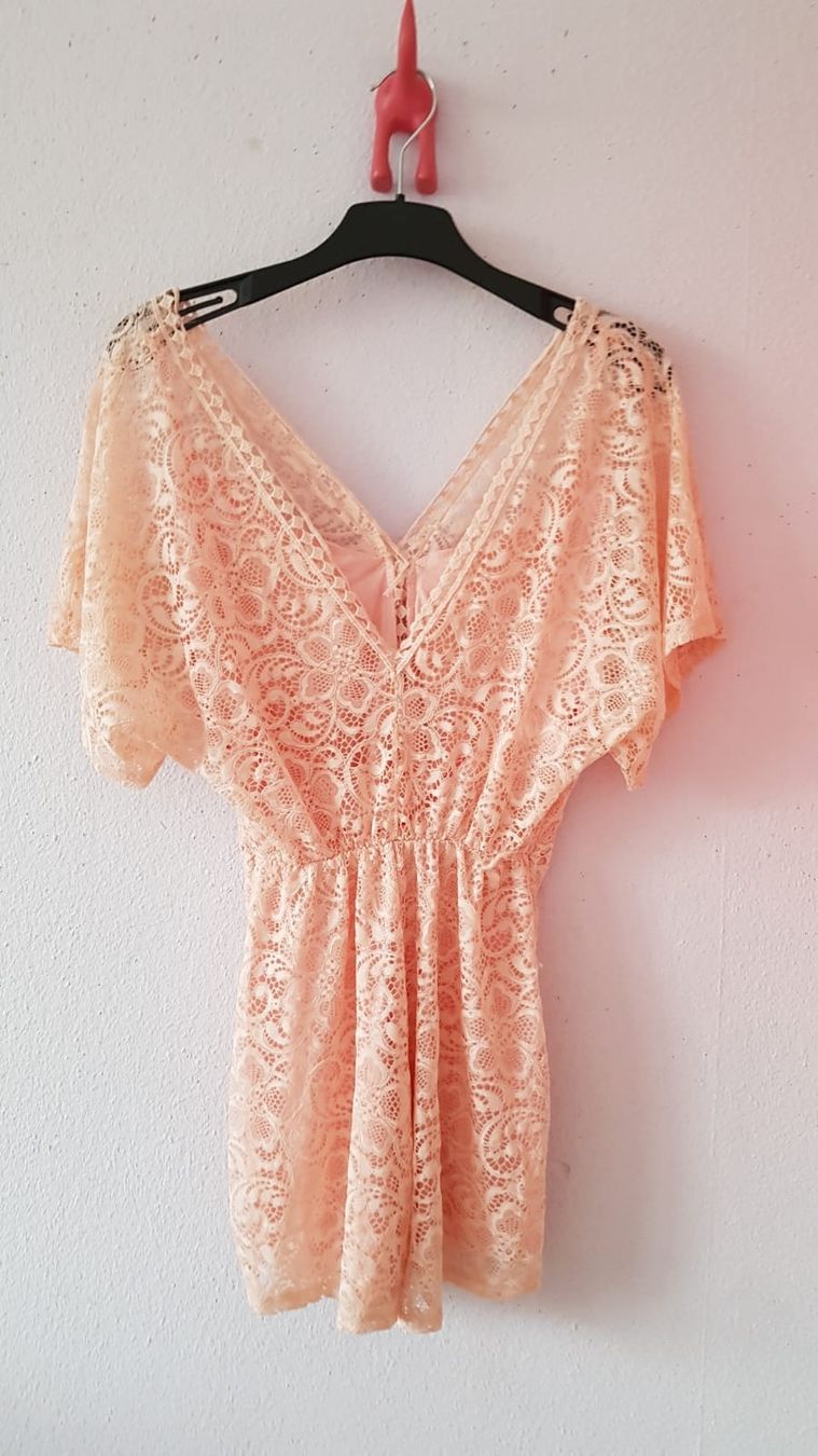 Tute: Combinaison combishort dentelle rose pêche taille S – Nuovo (secondo la descrizione) da Versoix venduto da aline_b 1