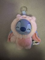 Disney Yuyu Stitch Pluesch Anhaenger rosa guter Zustand