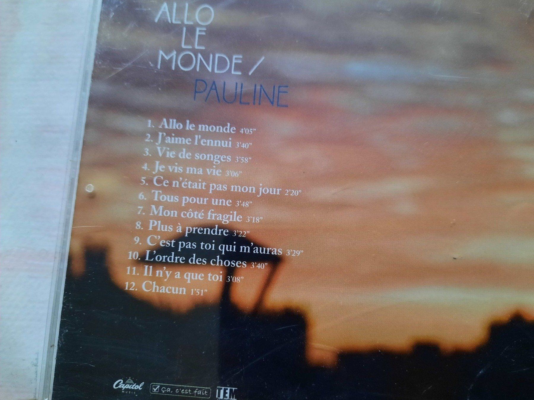 CDs: CD Pauline - Allo Le monde – D'occasion à Pully par bro_n52j 2