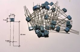 1 µF 50 Volt Kondensatoren 105M CY - 25 Stück
