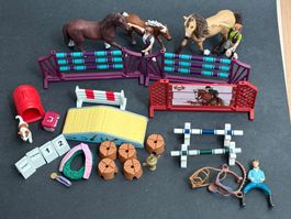Schleich Reitturnier Hindernis Turnier Sprünge Mensch Reiter