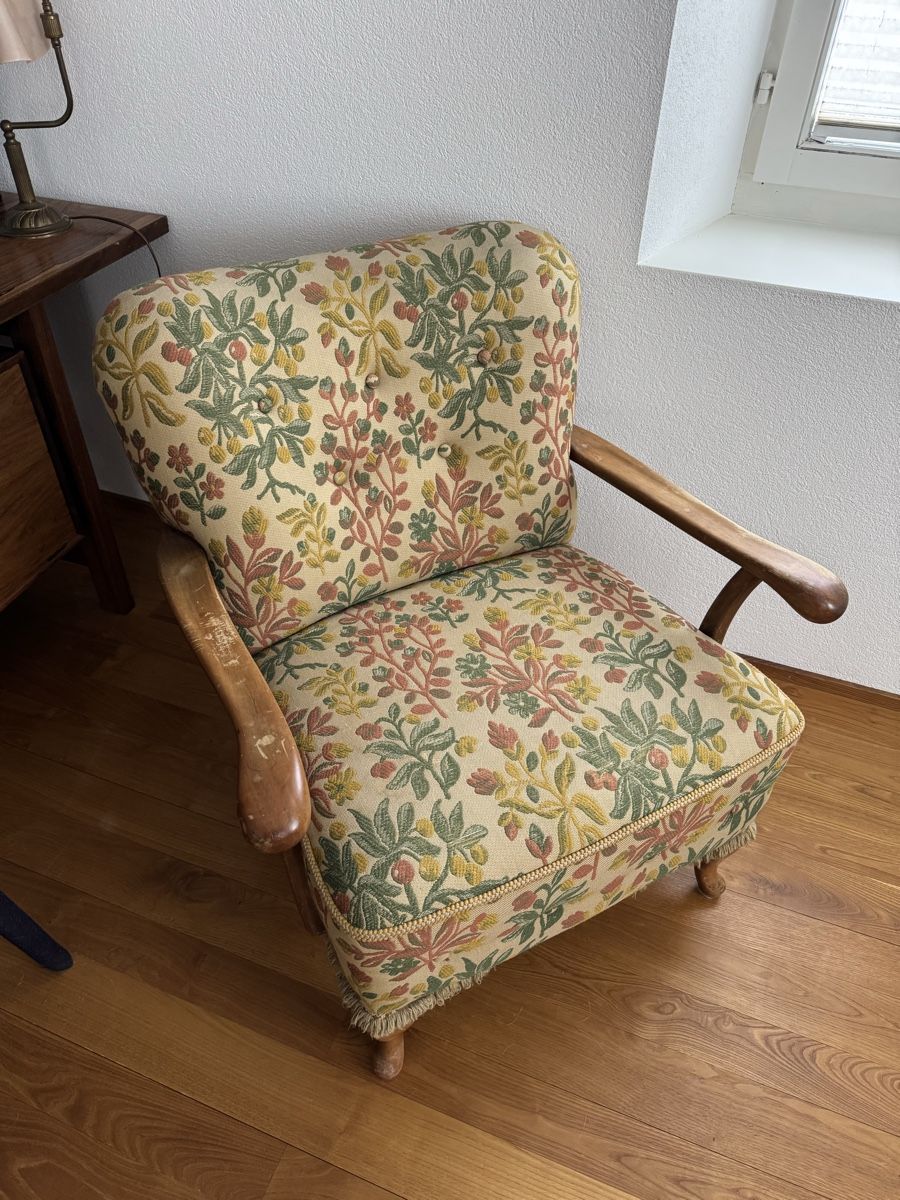 Poltrone: Vintage Blumen-Sessel  – Usato da Neuheim venduto da LucasCorreia