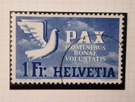 Schweizer Briefmarke PAX 1Fr. HELVETIA, Vintage Rarität!