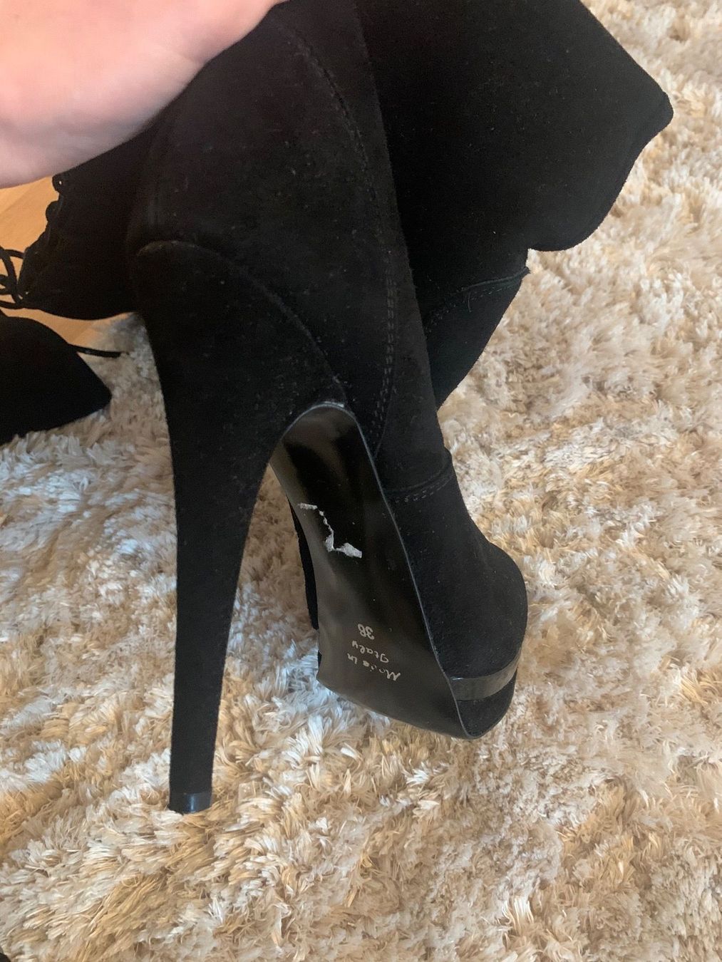 Scarpe da donna: Overknee Stiefel schwarz Leder 36 Plateau High Heel Neu – Nuovo (secondo la descrizione) da Zürich venduto da kka_7xrc 5
