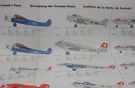 Avions Swissair 1931 - 1983 (poster 70 x 160 cm)