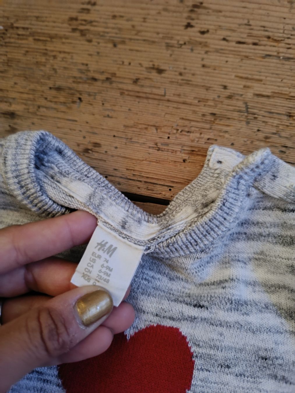 H&M Pullover & Sweatshirts: I Love Dad Pullover H&M Baby 74 grau – Gebraucht aus Malans GR von maassl 1