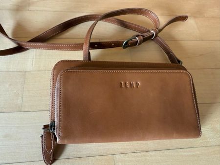 Zemp Leder Portemonnaie Tasche - Cherry | Crossbody Bag