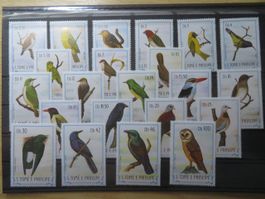 Vögel Sao Tomé et Principe Mi 879-900** Riesensatz 22 Marken