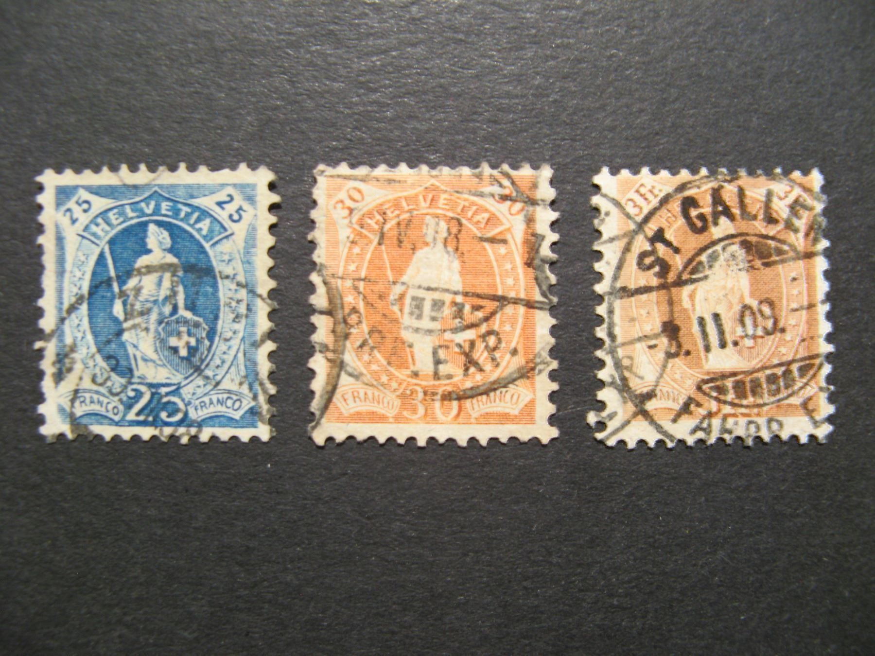 Tutti i francobolli: Stehende Helvetia 1907 / 1908 gestempelt – Usato da Frauenfeld venduto da Interessent1