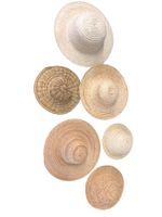 6 Puppen-Strohhüte, neu, verschiedene Grössen