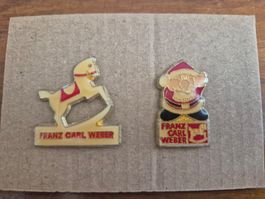 Pin Sammlung Franz Carl Weber Logo Pins Retro Badge Sammler