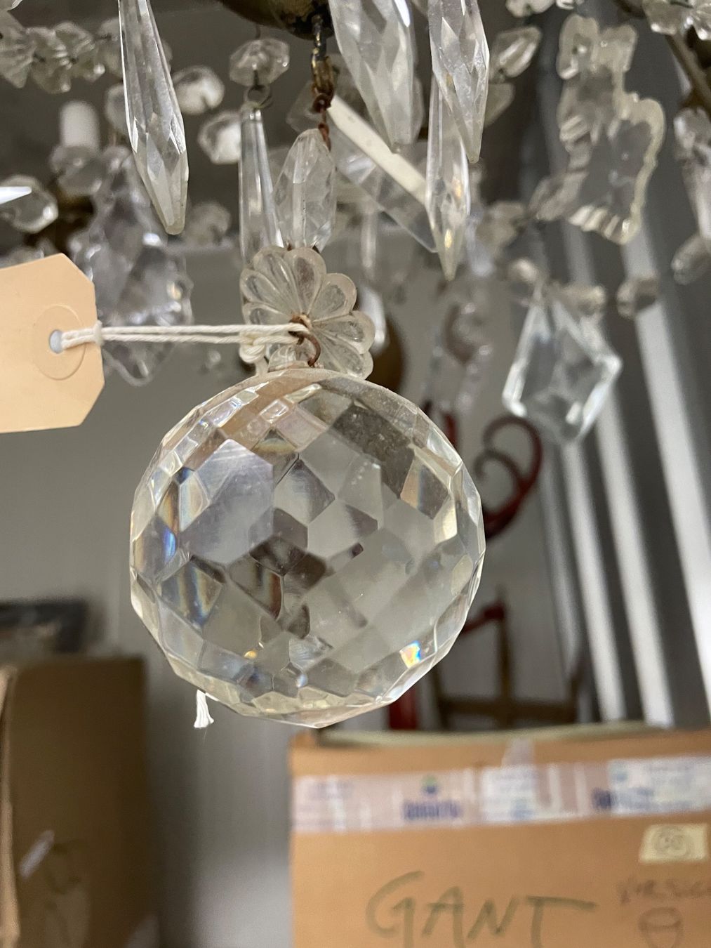 Lampes: Kronleuchter Kristall Messing Antik 8 Arme – D'occasion à Zürich par natsch03 3