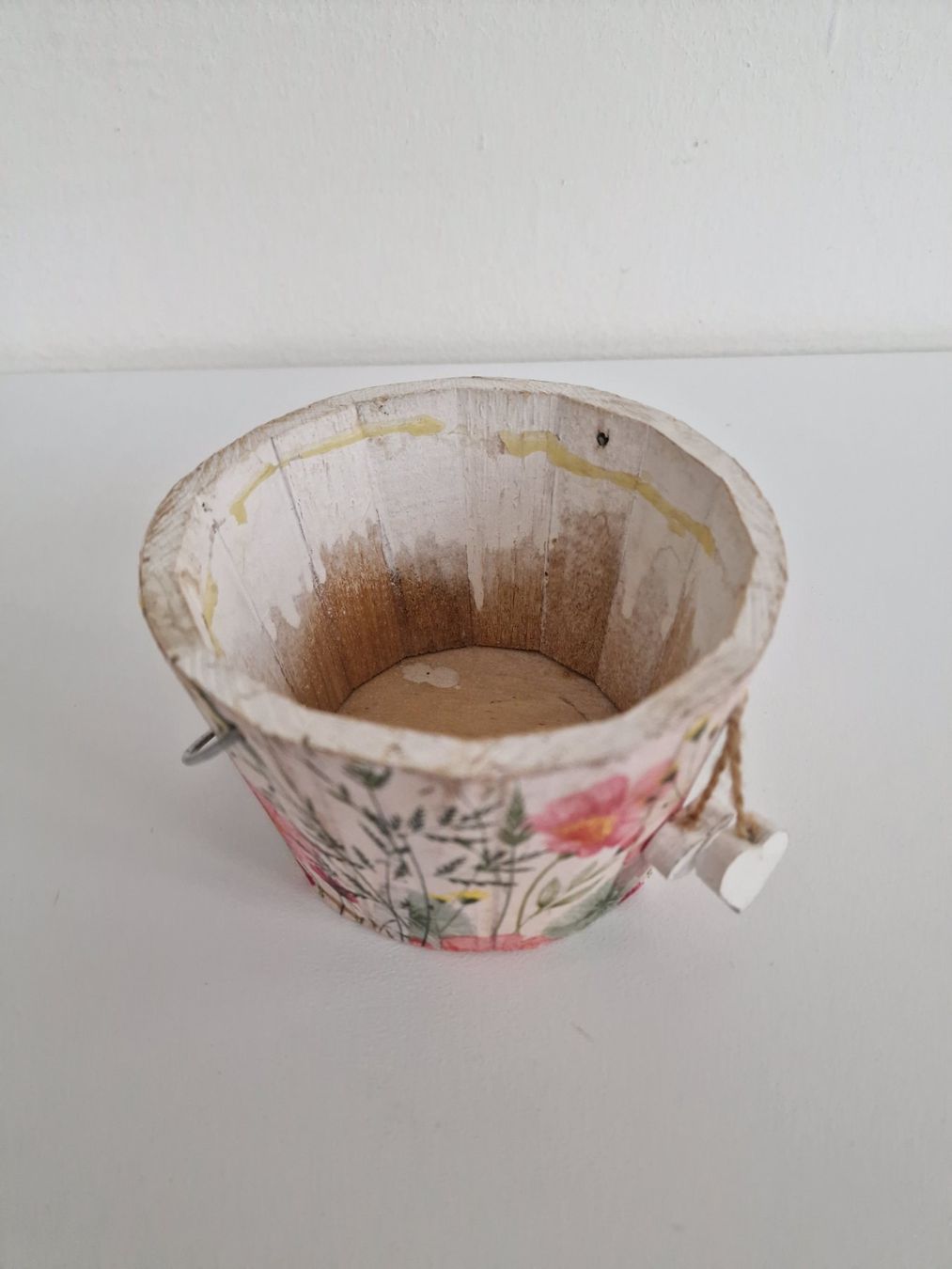 Vasi per fiori: Übertopf Blumentopf Shabby Chic ca. 10cm hoch x 17cm breit – Usato da Hallau venduto da CHACLA 1