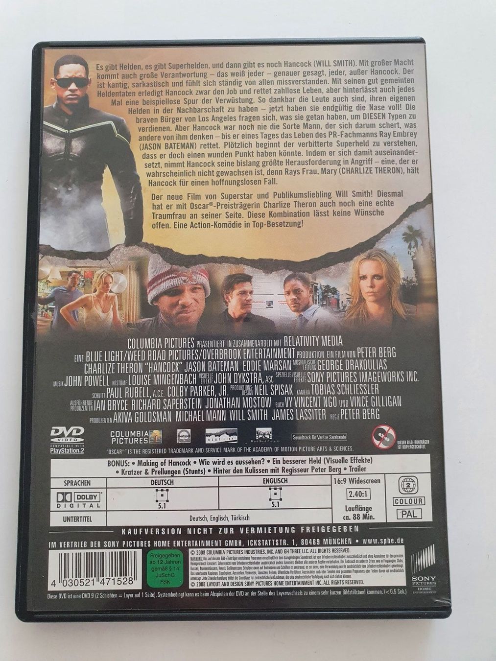 Tutti i DVDs: Hancock (Will Smith) DVD – Usato da Oberdorf BL venduto da BaldenEagle 1