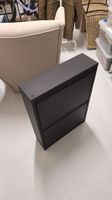2 × Hänge-Schuhschrank schwarz pulverbeschichtet gebraucht. 