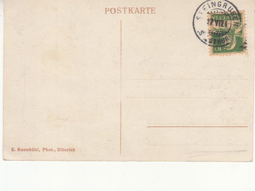 Cartoline postali: Solothurn Einsiedelei 1924 – Usato da Bürglen TG venduto da StampGraf 1