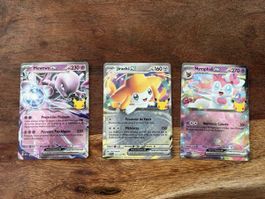 Lot de 3 Cartes 30 ans Pokémon 