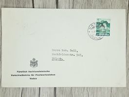 CL14 Enveloppe + Timbre Liechtenstein 1944