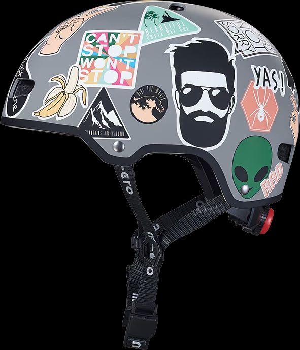 Caschi: Micro Scooter/Skateboard Sticker Helm mit LED Licht – Usato da Thalwil venduto da Swisshoneys 1