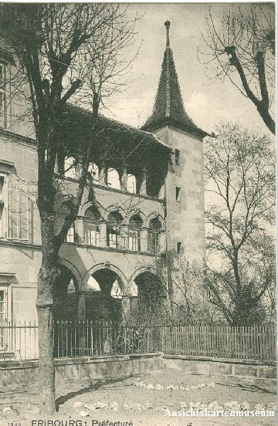 Cartoline postali: Fribourg - Préfecture + c1910 – Usato da Emmenbrücke venduto da teestube