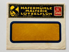1927 Lützelflüh Hafermühle Malterie toller illust. Umschlag