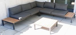 Ecksofa Gartenmetall Anthrazit 260x260cm guter Zustand