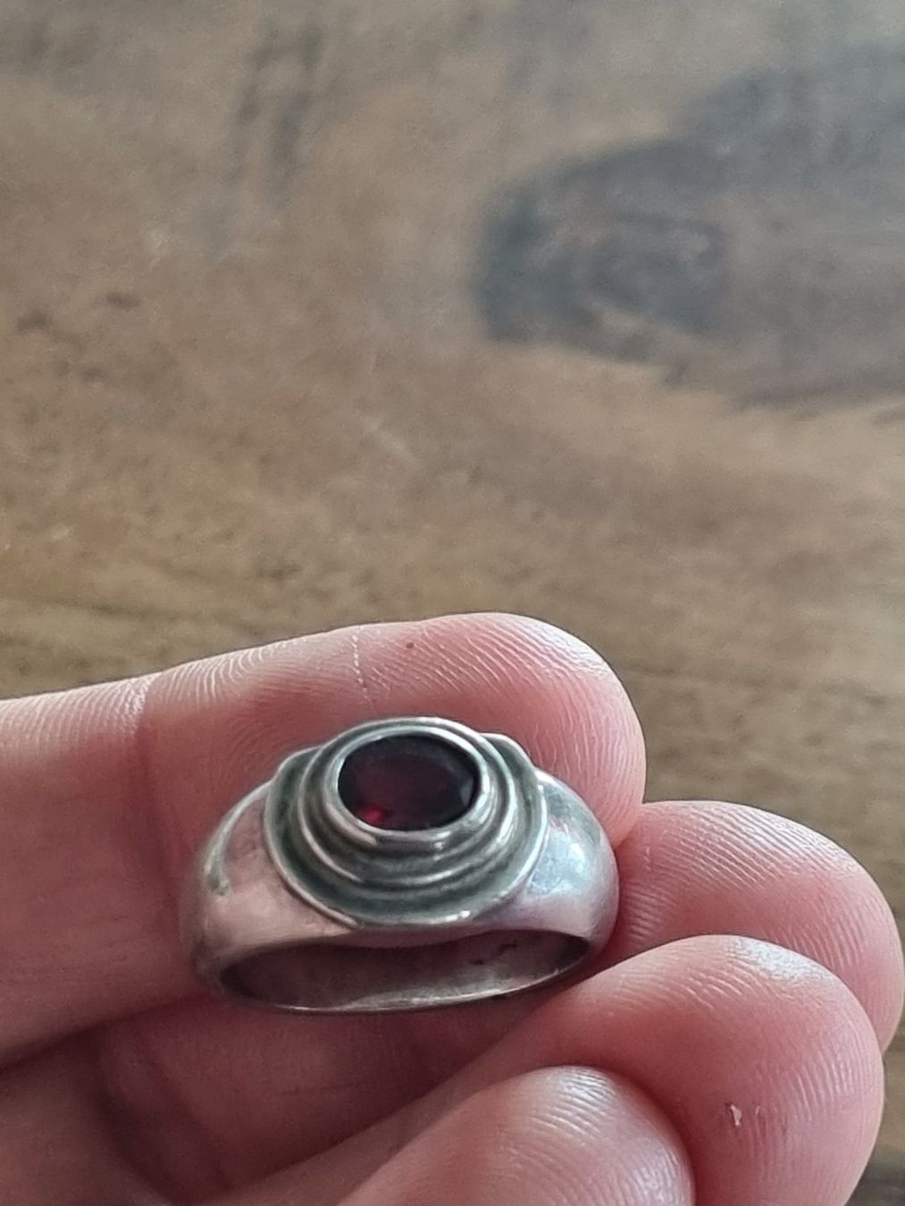 Ringe: Schöner massiver 925 Silber Granat Ring 54 – Gebraucht aus Beckenried von lou_two 1