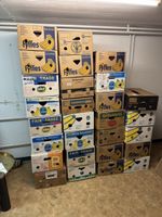Bananenschachteln im gebrauchter Zustand